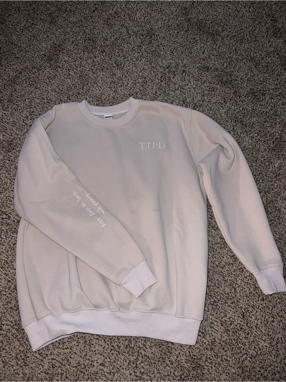 Taylor Swift TTPD beige crewneck